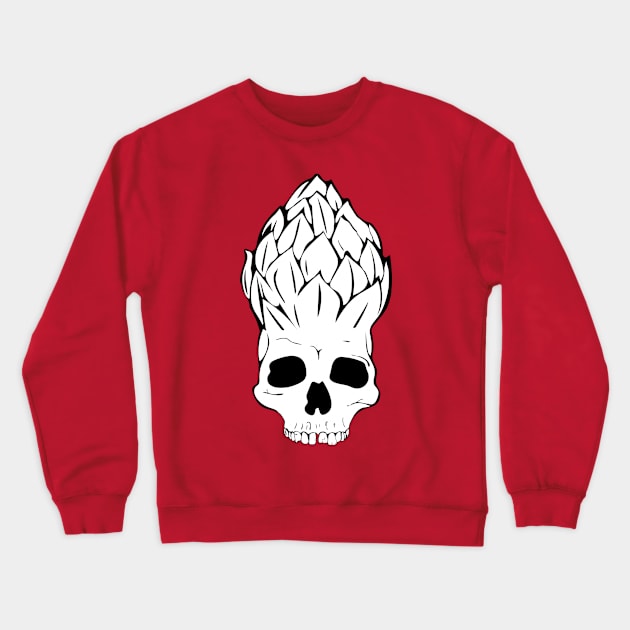 Hophead Skull Crewneck Sweatshirt by WriteThisOff